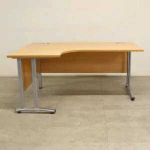 Dams Beech 1600mm Left Hand Crescent Desk - DAS002