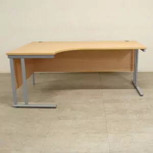 Dams Beech 1800mm Left Hand Crescent Desk - DMP006
