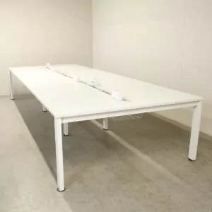 Senator Pod of 6 White 1400mm Desks with Power Packs - LOC355