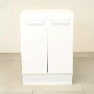 White 880mm high D/D Cupboard - LIVI014DS