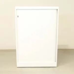 Ahrend 1190h White Tambour Cupboard - LOC254