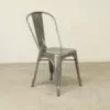 Tolix Style Silver Metal Stacking Cafe Chair - ENV329