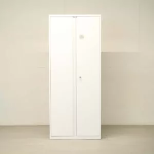 White 1930h D/D Cupboard with Hanging Rail - LOC369