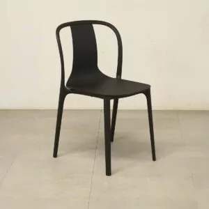 Vitra Belleville Chairs Black Stacking Chair - LOC386
