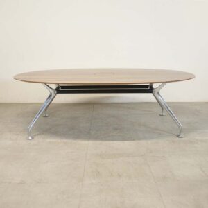Walnut 2400 x 1400 Oval Meeting Table - MANZ132DS