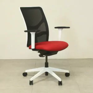 Red Mesh Back Operators Chair