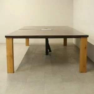 Stained Solid Oak 3610 x 1590 Meeting Table with Power/Data