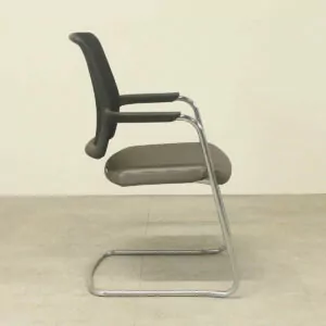 Interstuhl Brown Leather Meeting Chair