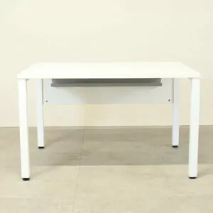 White 1200mm Straight Desk