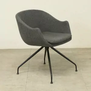 Gubi Bat Charcoal Meeting Chair