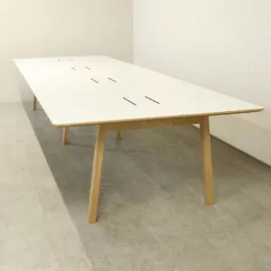 Icons of Denmark Facit White 4180w x 1400 Meeting Table with 3 x Power Data
