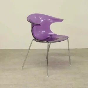 Purple Plastic Cafe Chair