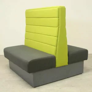 Senator Double Back to Back Green & Grey High Back Breakout Seating
