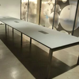 Black 6000 x 1200 Meeting Table with Power/Data