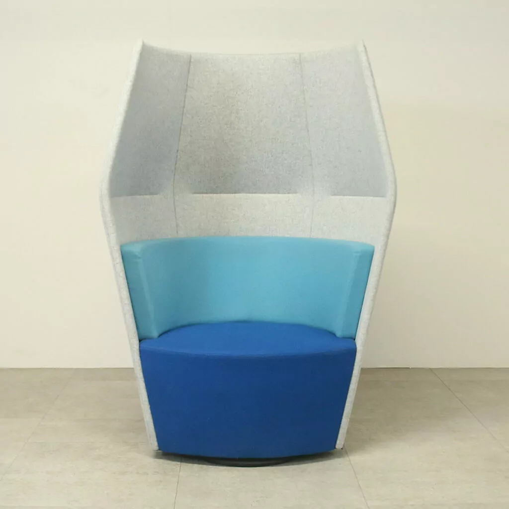 Boss Design Peak Acoustic Personal Swivel Booth Blue Multi Tone - As New