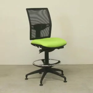 Elite Green with Black Mesh Back Draughtsmans Chair