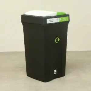 Leafield Meridian Black Mixed General Waste and Recycling Bin