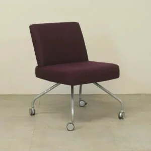 Purple Side Chair on Castors