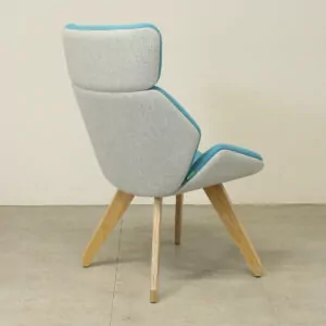 Sven Ligni High Back Blue/Grey Lounge Chair - Ex Display