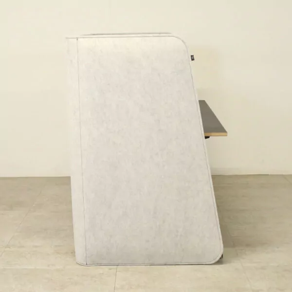 Linak H/A Black 1200mm Desk with Grey Screen Surround