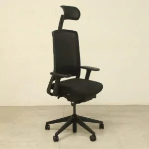 I Am Techo Black Mesh Back Operators Chair with Headrest - ENV358