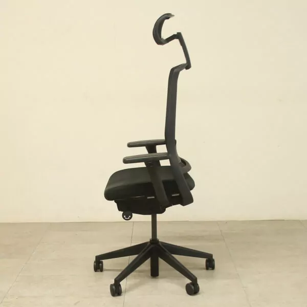 I Am Techo Black Mesh Back Operators Chair with Headrest - ENV358