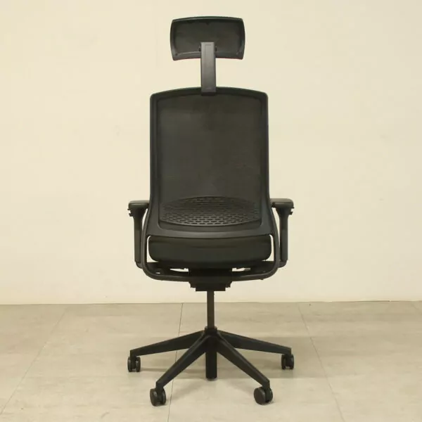 I Am Techo Black Mesh Back Operators Chair with Headrest - ENV358