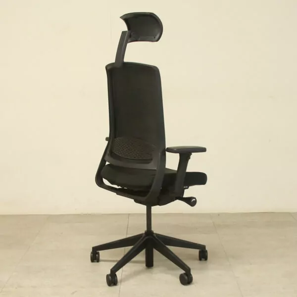 I Am Techo Black Mesh Back Operators Chair with Headrest - ENV358