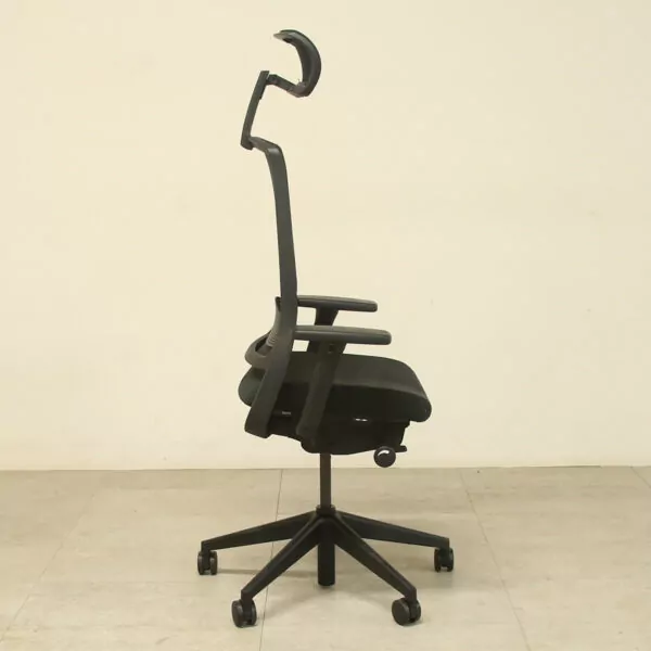 I Am Techo Black Mesh Back Operators Chair with Headrest - ENV358