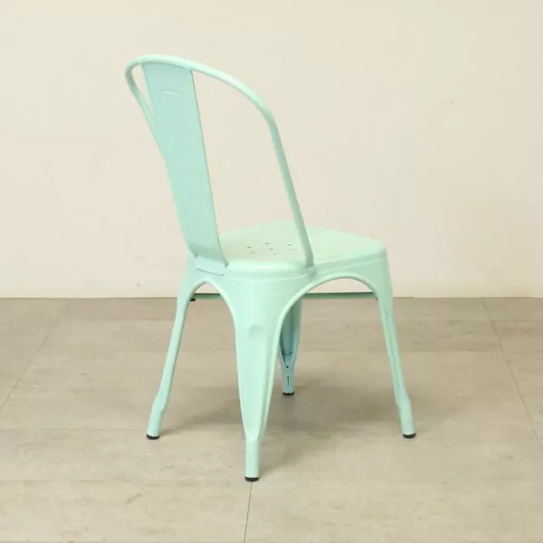 Tolix Style Mint Green Metal Stacking Cafe Chair - ENV333