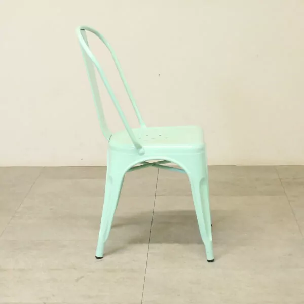 Tolix Style Mint Green Metal Stacking Cafe Chair - ENV333