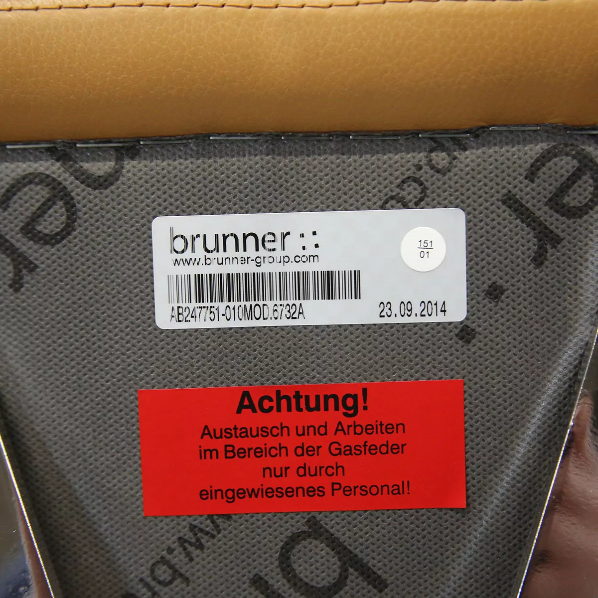 Brunner FinaSoft Tan Leather High Back Executive Chair