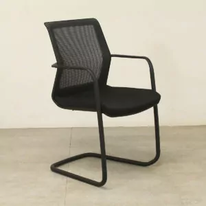 Orangebox Workday Stacking Black Mesh Back Meeting Chair
