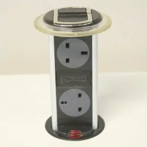 Black/Silver Pop Up Power Module
