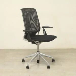 Vitra Meda Black Mesh Back Operators Chair - PON956