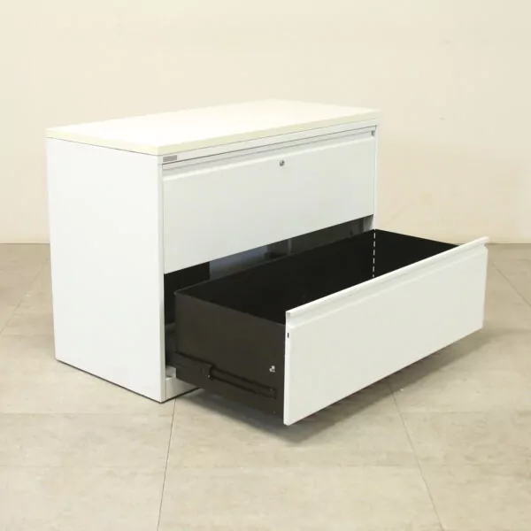 White 2 Drawer Side Filer - WES087